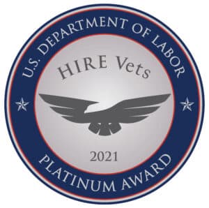 HIRE Vets Medallion Platinum Award